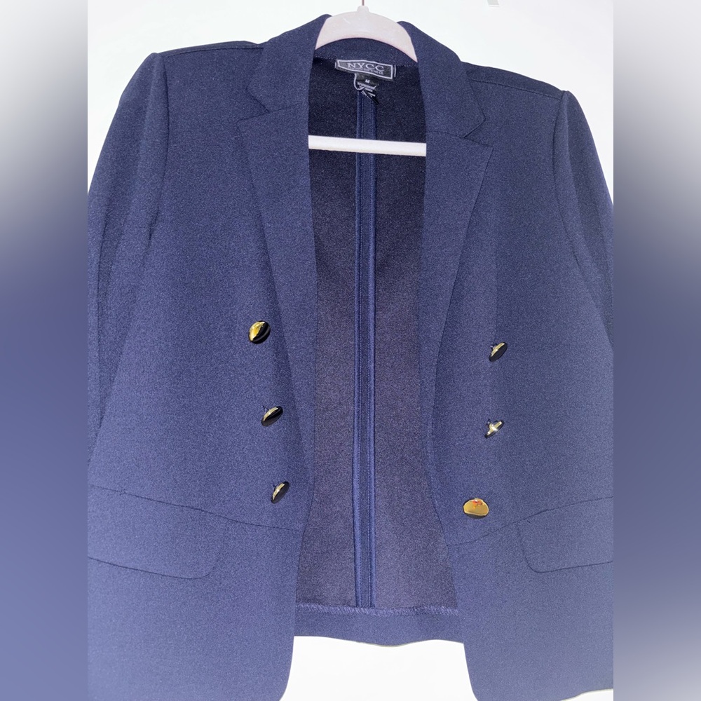 Blazer Navy Blue Double-Breasted Women's Blazer